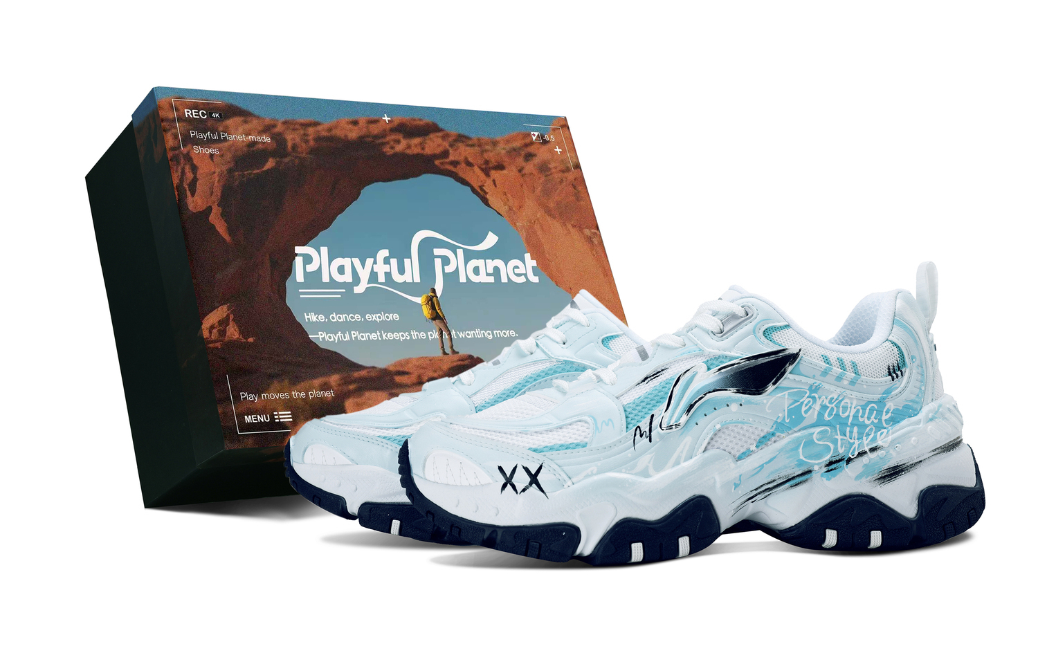 

Мужские низкие повседневные туфли Li Ning цвета "Морская соль, ледяной синий", цвет "Коричневый сахар", противоскользящие, износостойкие, увеличивают рост