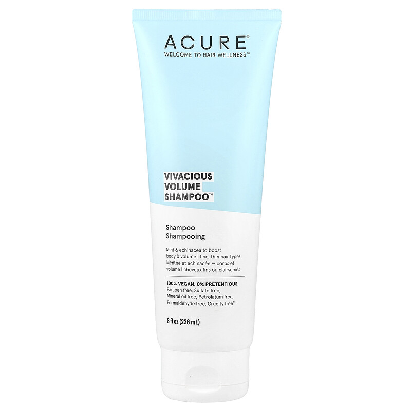 

ACURE, Vivacious Volume, шампунь, придающий объем, мята и эхинацея, 236,5 мл (8 жидк. унций)