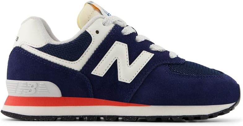 Кроссовки New Balance Kids' 574 V1 на шнуровке, красный/синий/темно-синий — фото 3