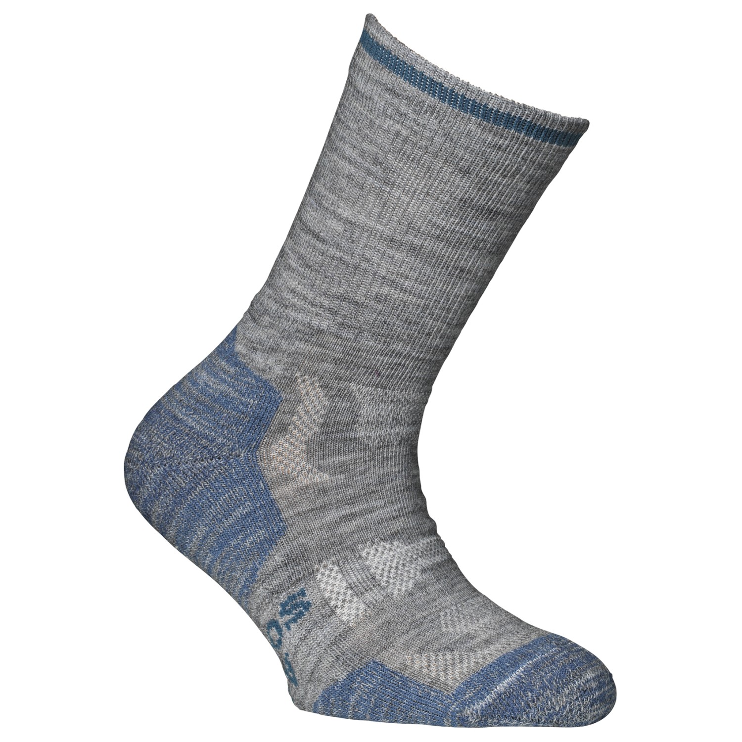 

Походные носки Alpacasocks&Co Merino Outdoor Kids, цвет Grey/Blue Trim