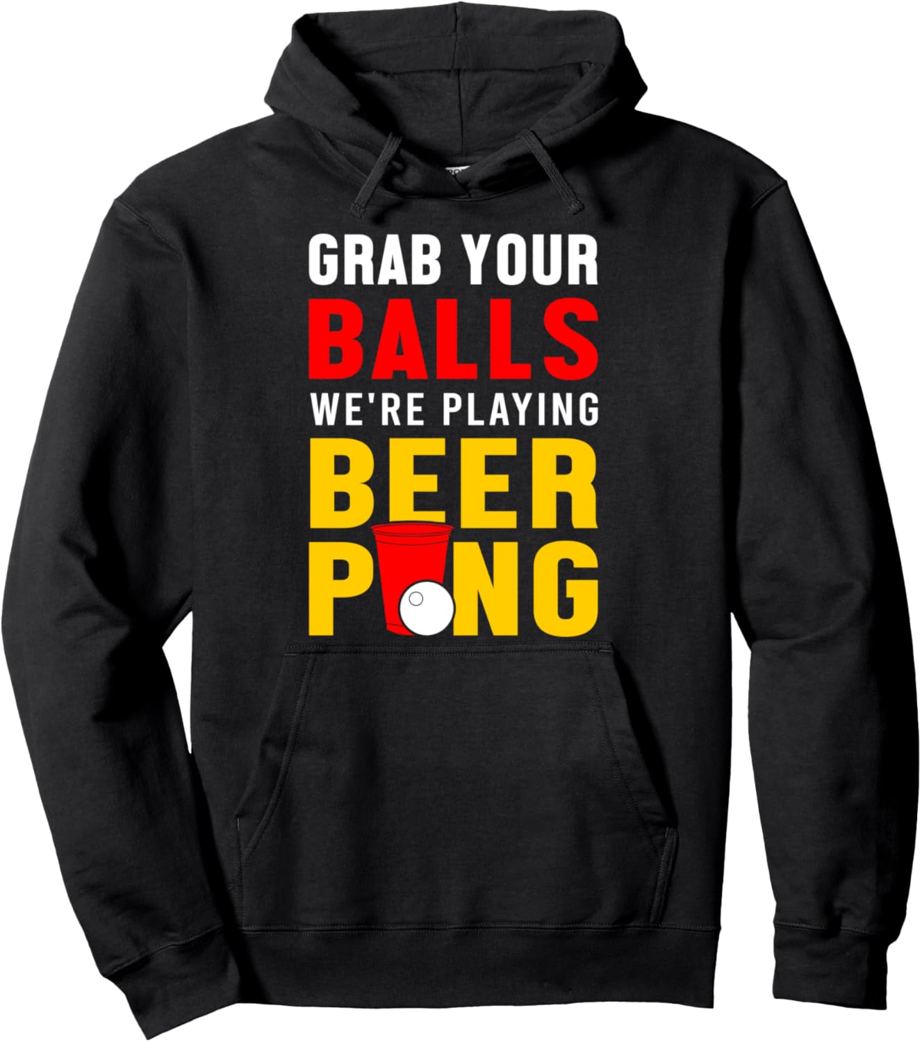 

Хватайте мяч! Мы играем в пивной понг! Колледжская толстовка Alcoholic Party Beer Pong Cups, Alcoholic Gift, черный