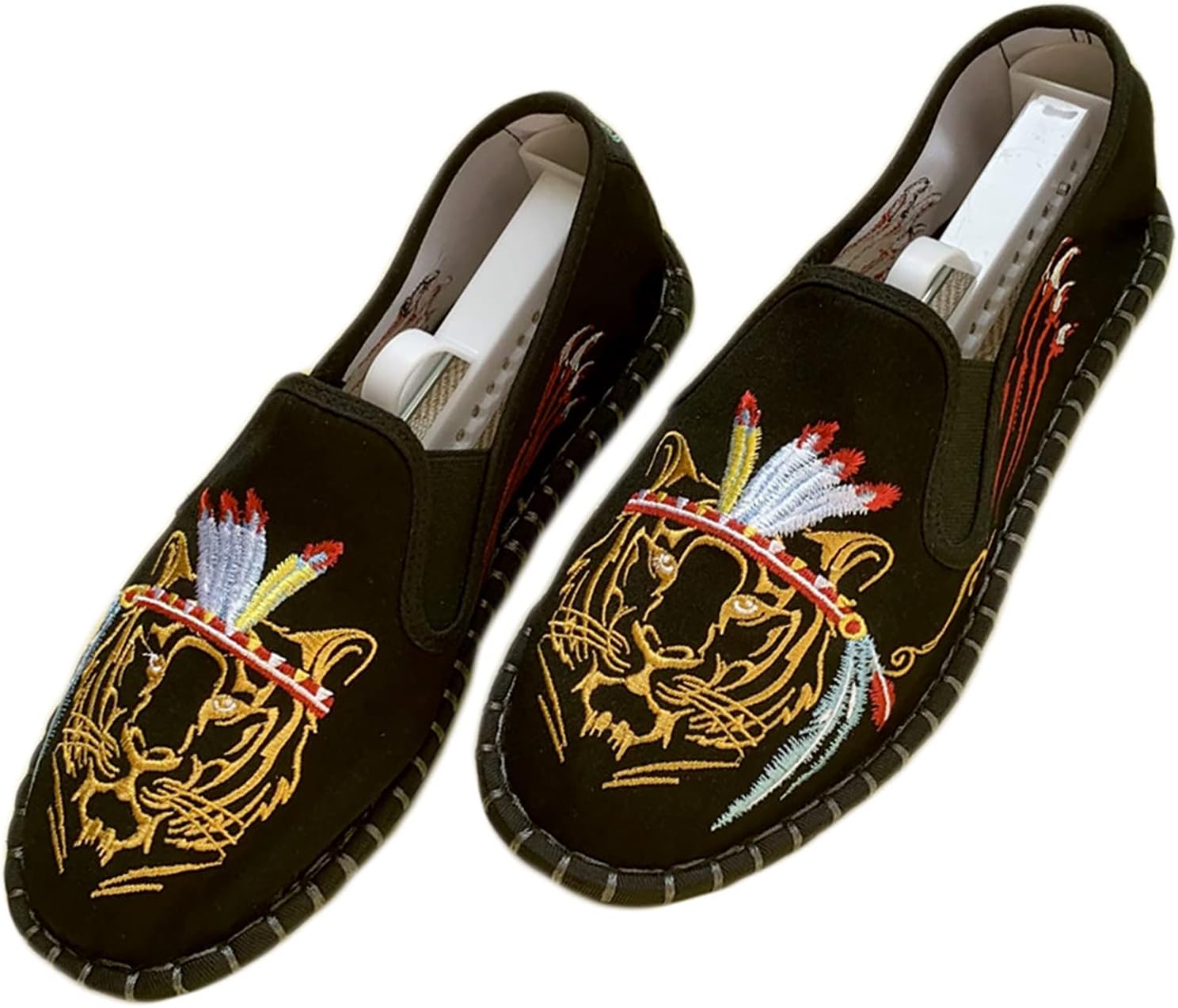 

Вьетнамки Tinymori с вышивкой для Тай-Чи и кунг-фу, унисекс, тканевые спортивные тапочки для единоборств, традиционные китайские слипоны с противоскользящей подошвой для мужчин и женщин, 12 вариантов, Tribal Tiger