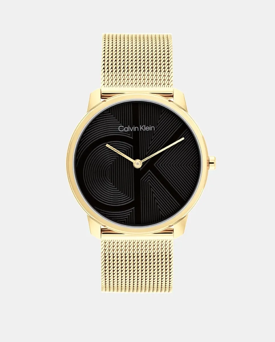 

CK Iconic 25300016 стальные часы с логотипом Calvin Klein, золото