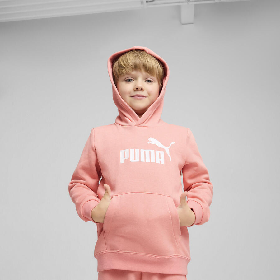 Толстовка с капюшоном из флиса с логотипом ESS No. 1 для мальчиков PUMA Pink Fruit — фото 2