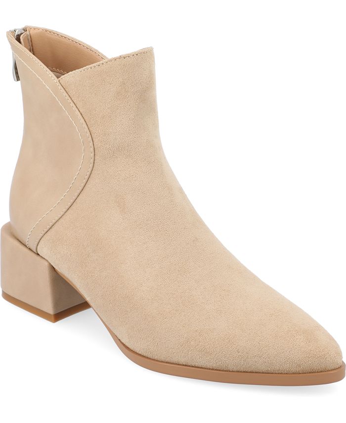 Женские двухцветные ботильоны из пенопласта Consuello Tru Comfort с острым носком Journee Collection, цвет Tan
