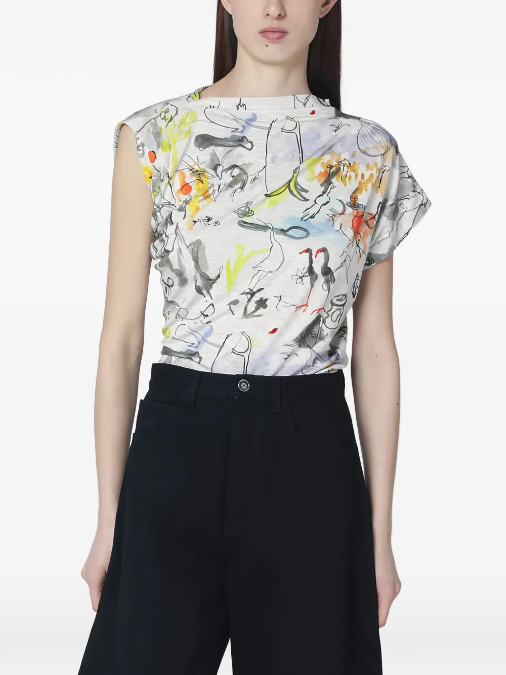 

Футболка с графическим принтом Hebo Vivienne Westwood, бежевый