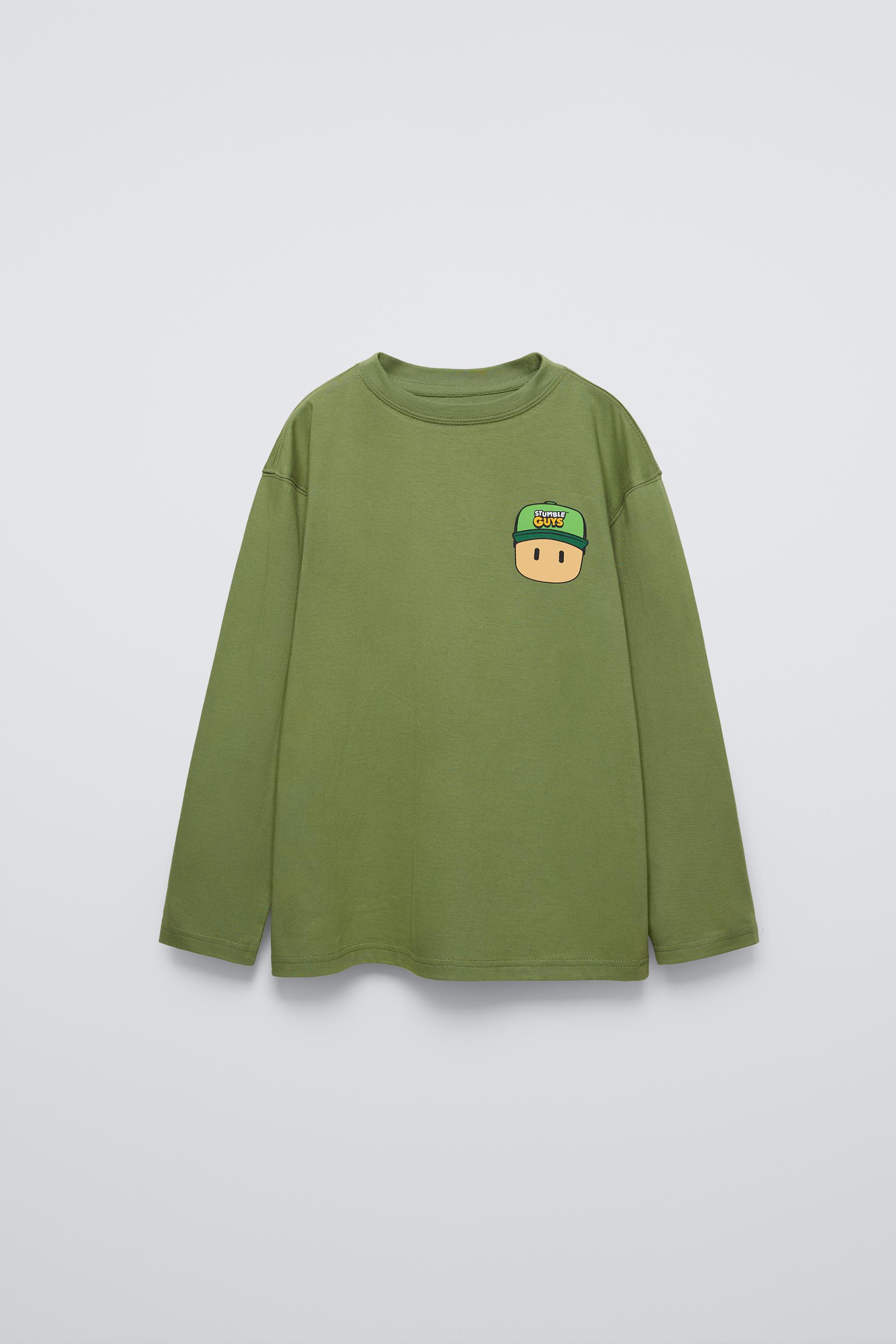 

Футболка stumble guys ZARA, зеленый