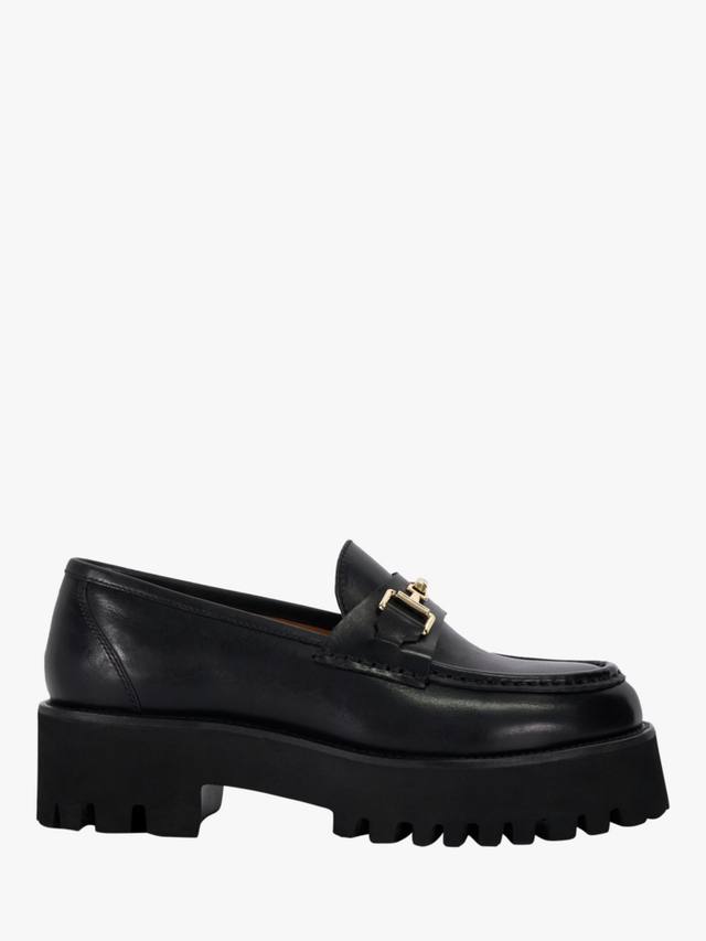 Инновационные широкие массивные кожаные лоферы Dune London, Black