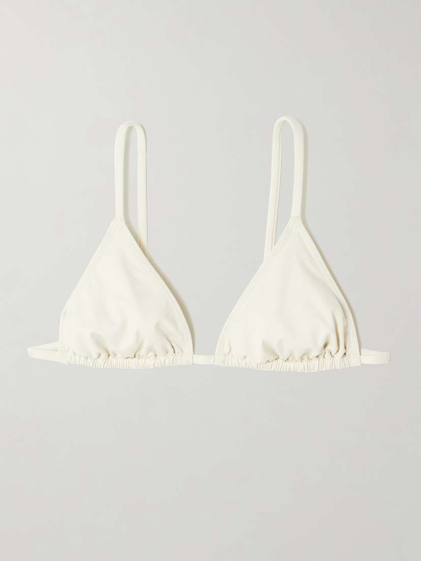 

Треугольный верх бикини из переработанного материала St. Agni, белый