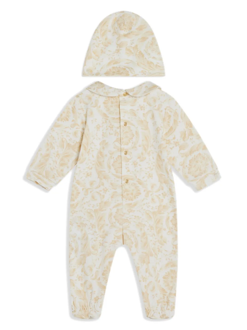 Комплект для новорожденного с принтом Barocco Versace Kids, белый — фото 2