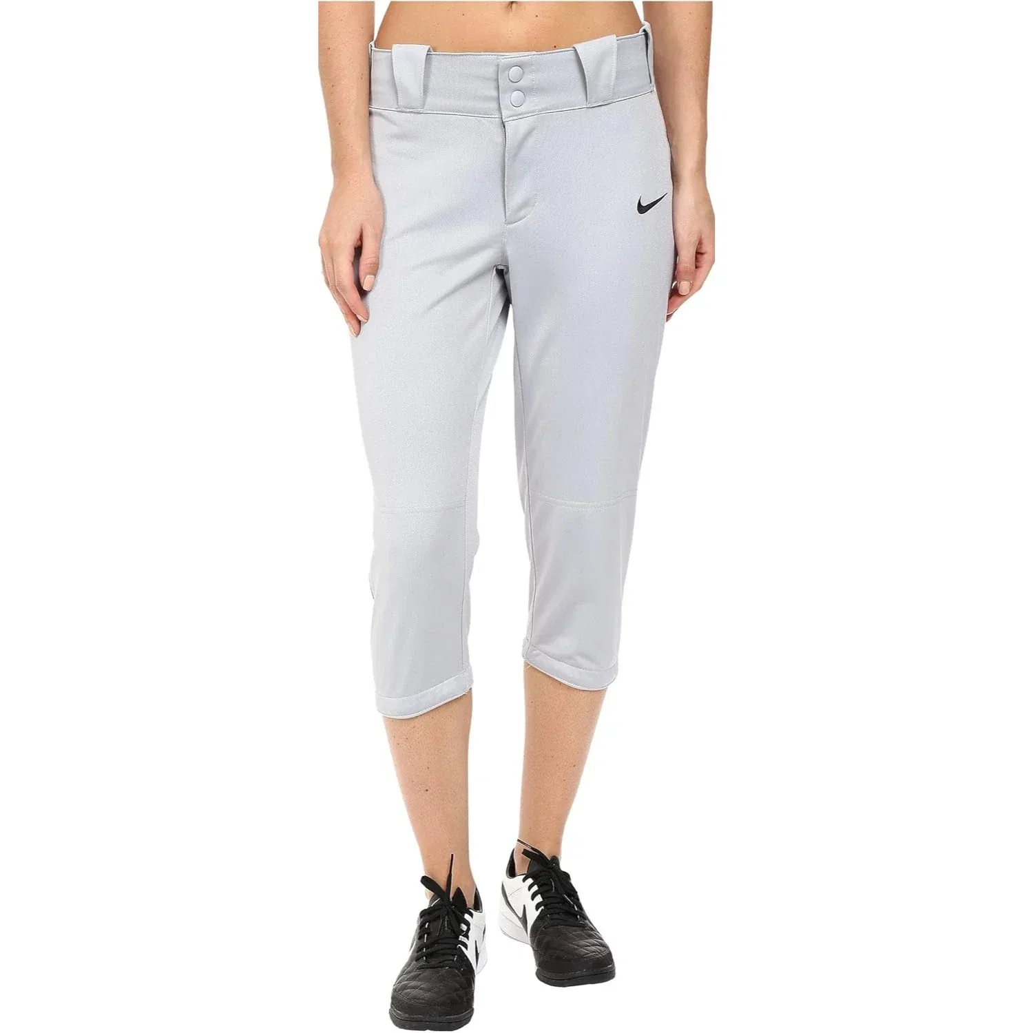 Женские спортивные брюки для софтбола Nike Diamond Invader, серые, с логотипом Swoosh, модель DSGL429, Grey