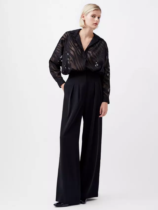 

Брюки French Connection Harrie Wide Leg Tailored, цвет blackout