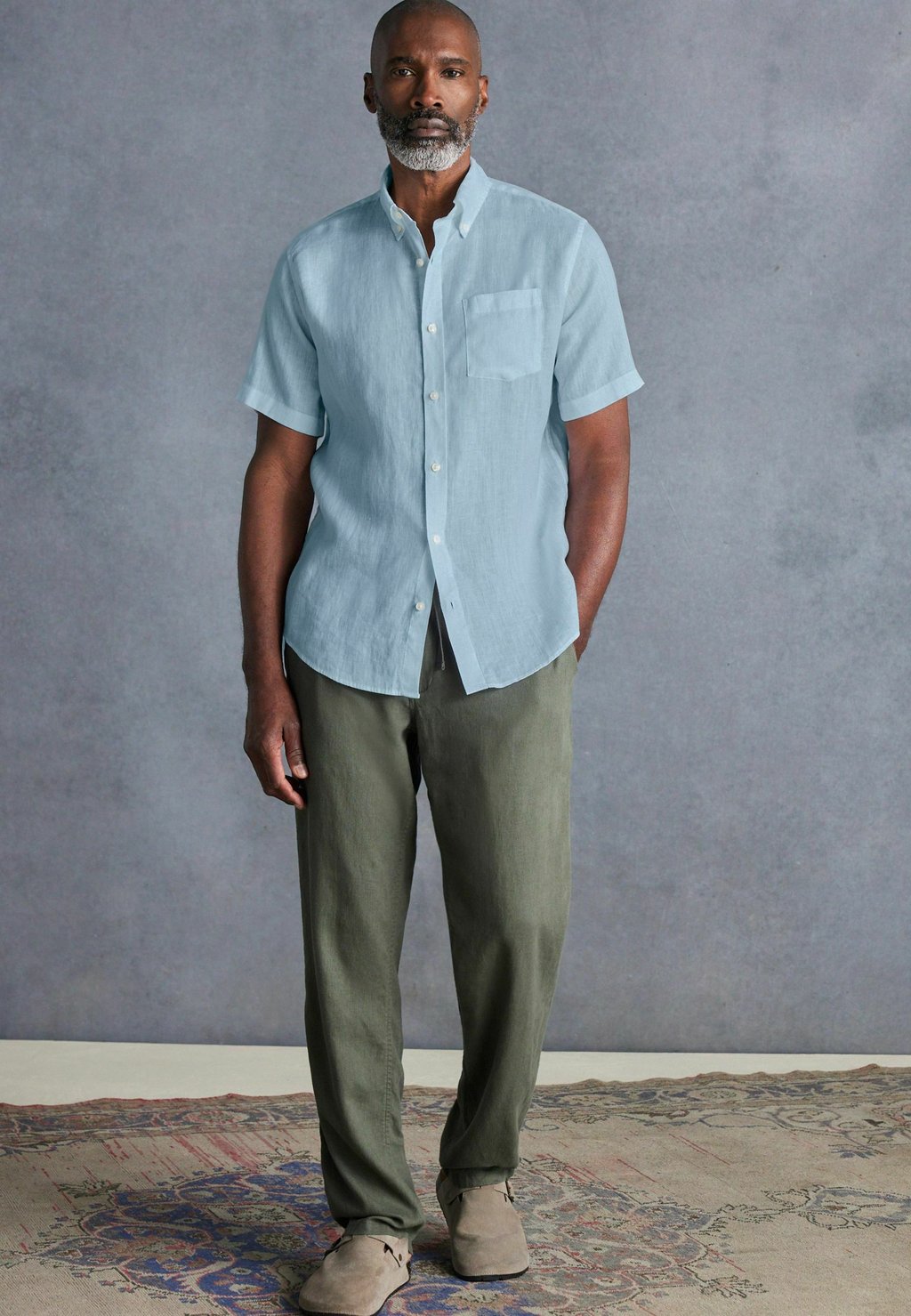 

Рубашка SIGNATURE SHORT SLEEVE Next, синий