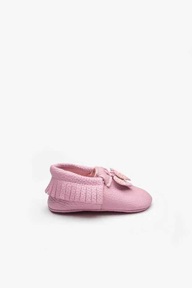 Детские мокасины для девочек кожаные Le Mabelle, Pink — фото 2