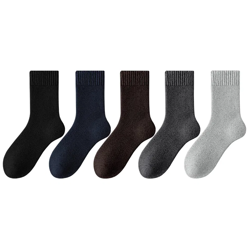 Детские носки-комплект из 5 пар, Unisex Crew Socks, MIIOW, 5 Pack (Dark Gray 3+Light Gray 2) — фото 4