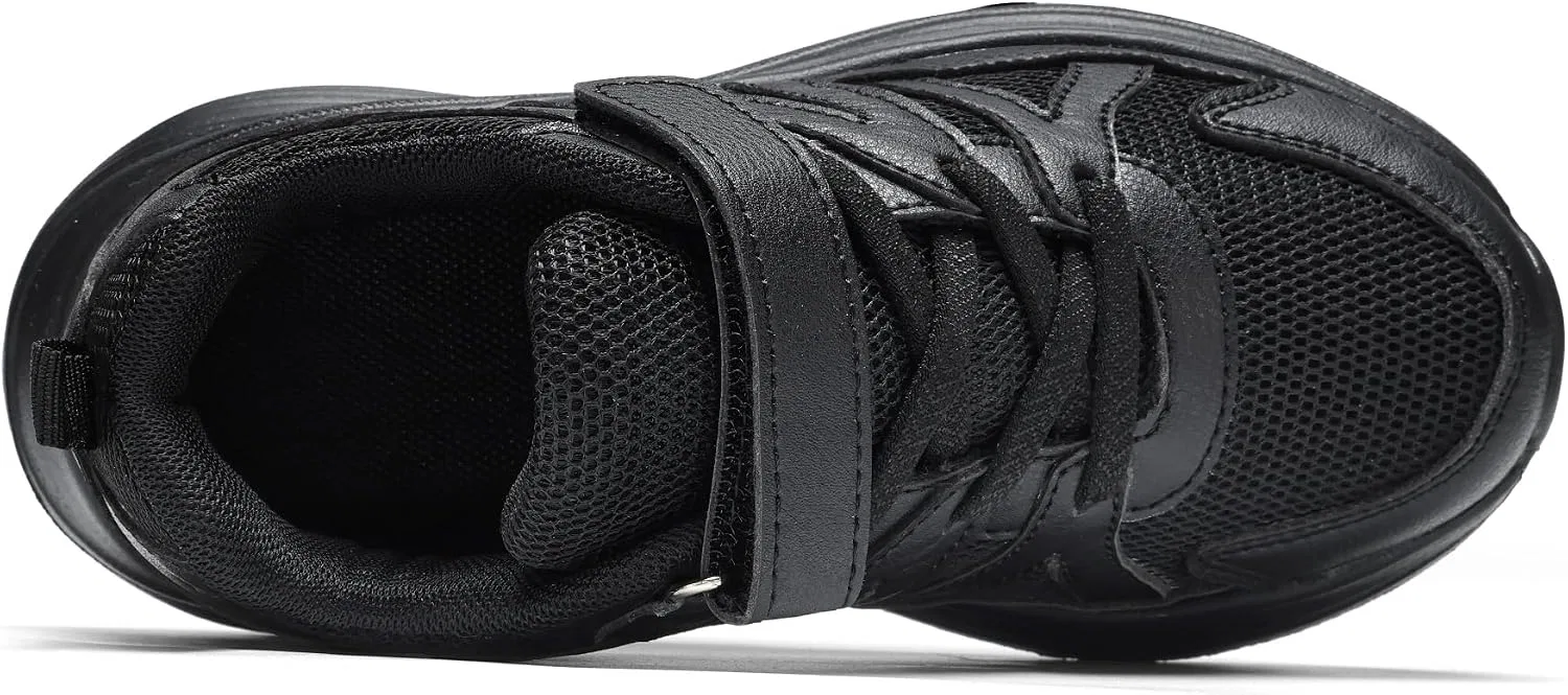Детские кроссовки для девочек дышащие Santiro, All Black — фото 4