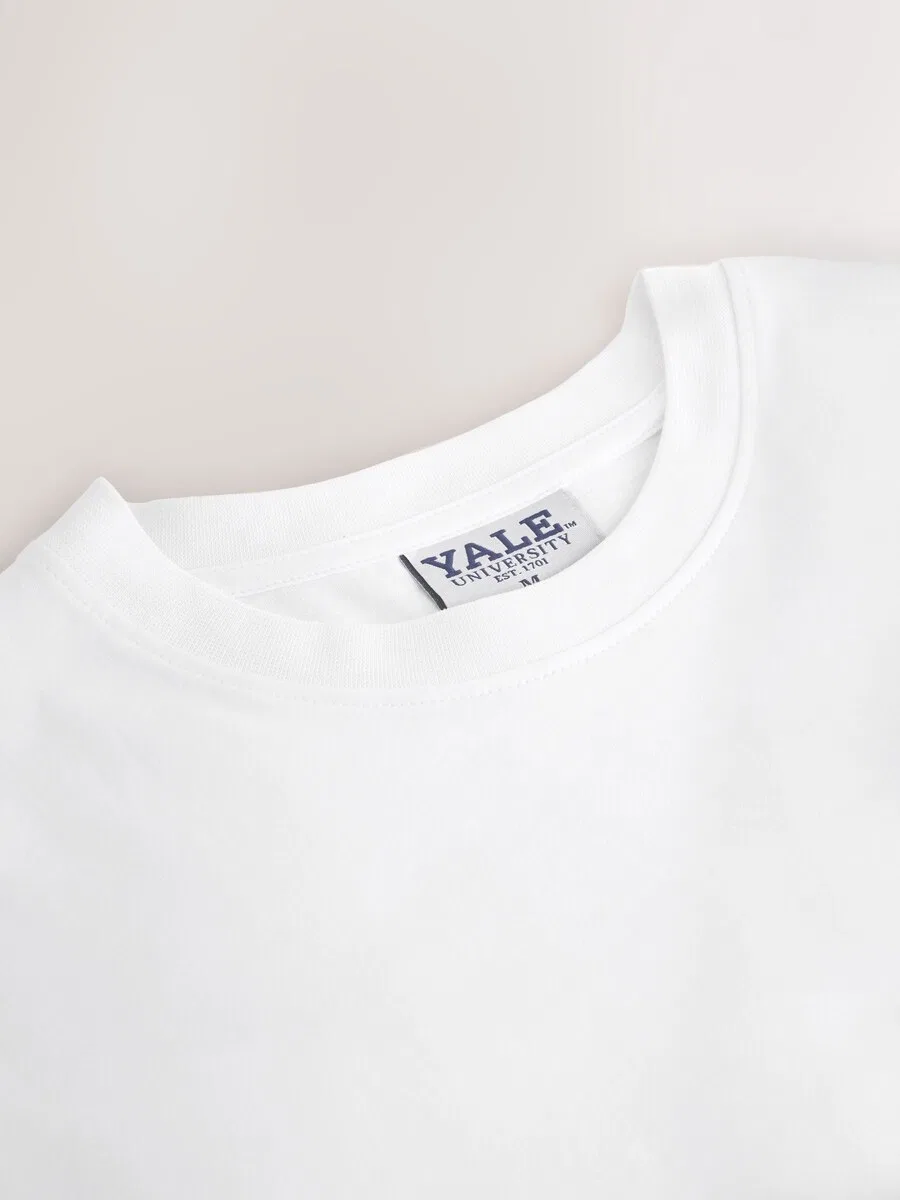 Футболка Next 'Yale' белого цвета — фото 4