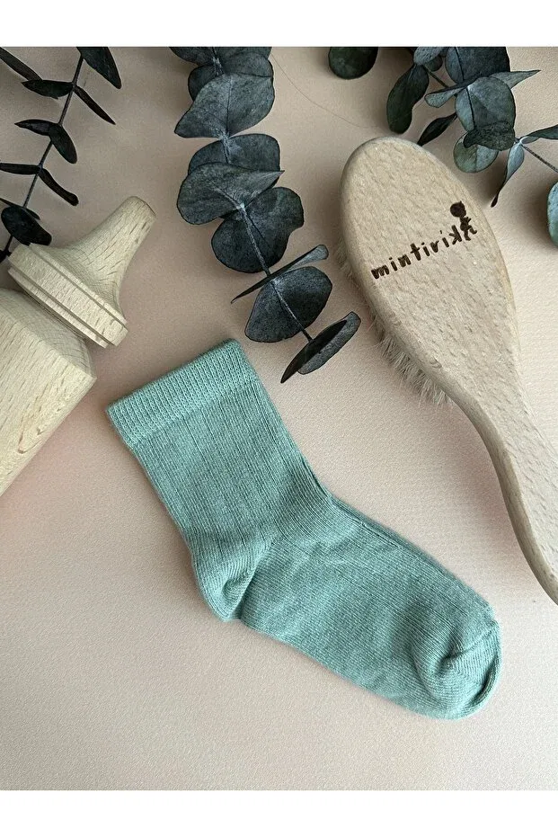 Детские носки для новорожденных хлопковые Mintirik, Light Green