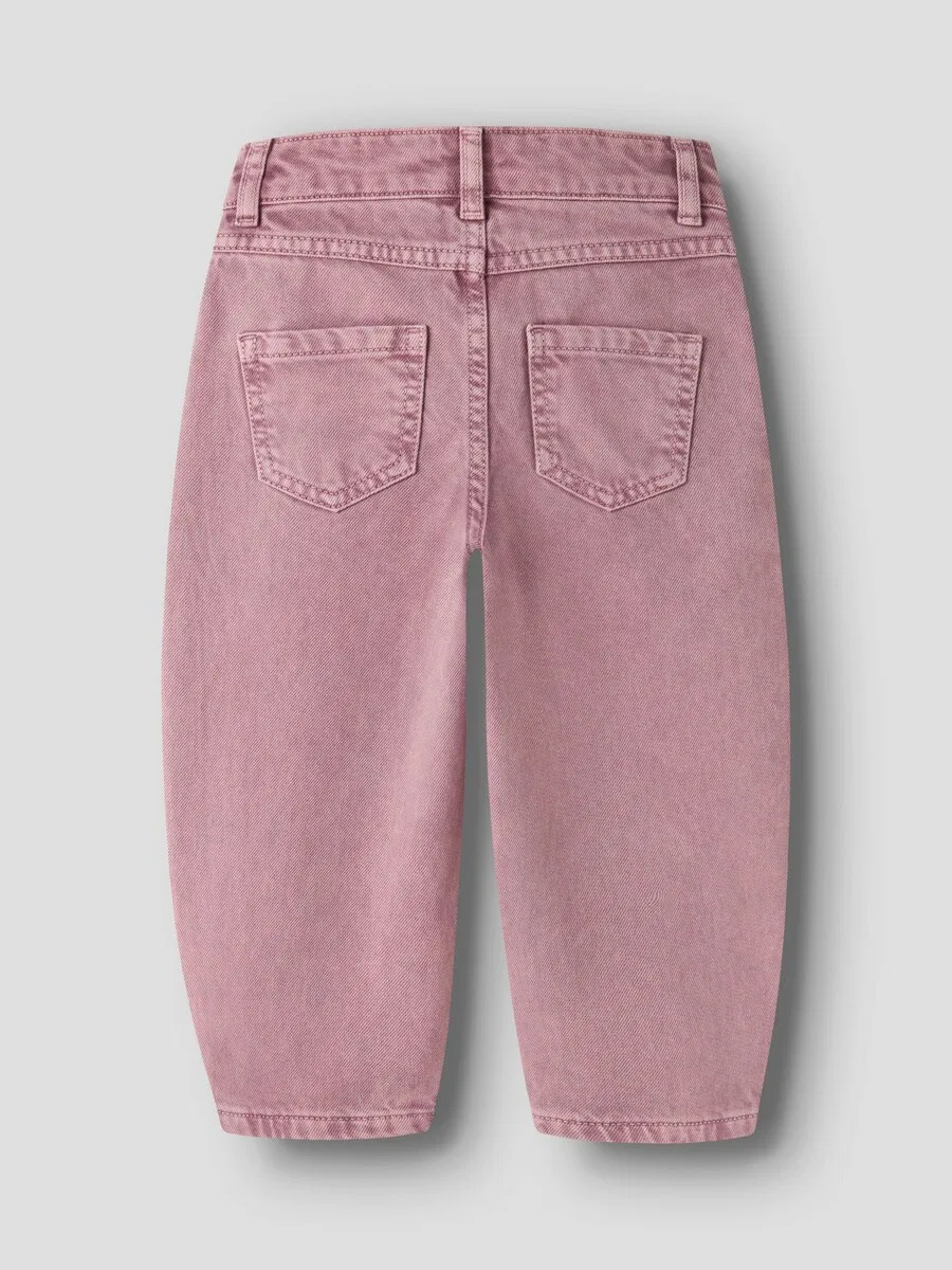Джинсы NAME IT Barrel Jeans 'NMFBELLA' бордового цвета — фото 3