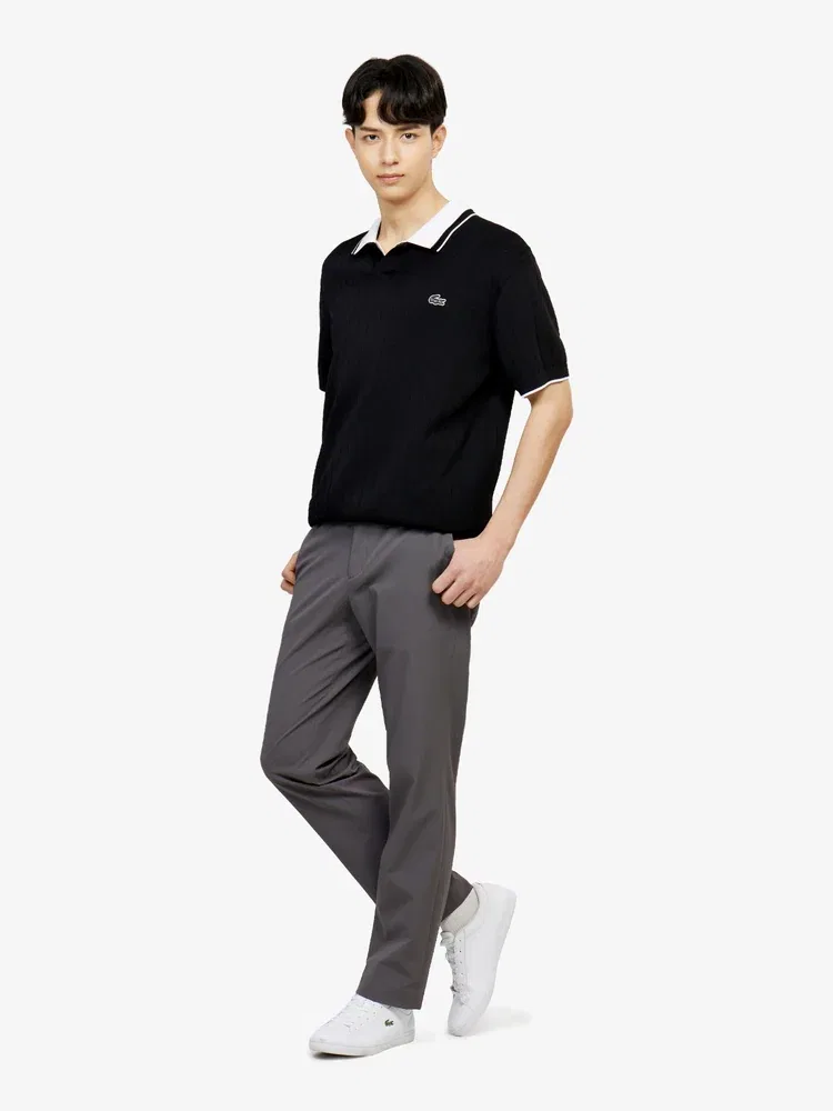 Пуловер с открытым воротником LACOSTE, Black — фото 4