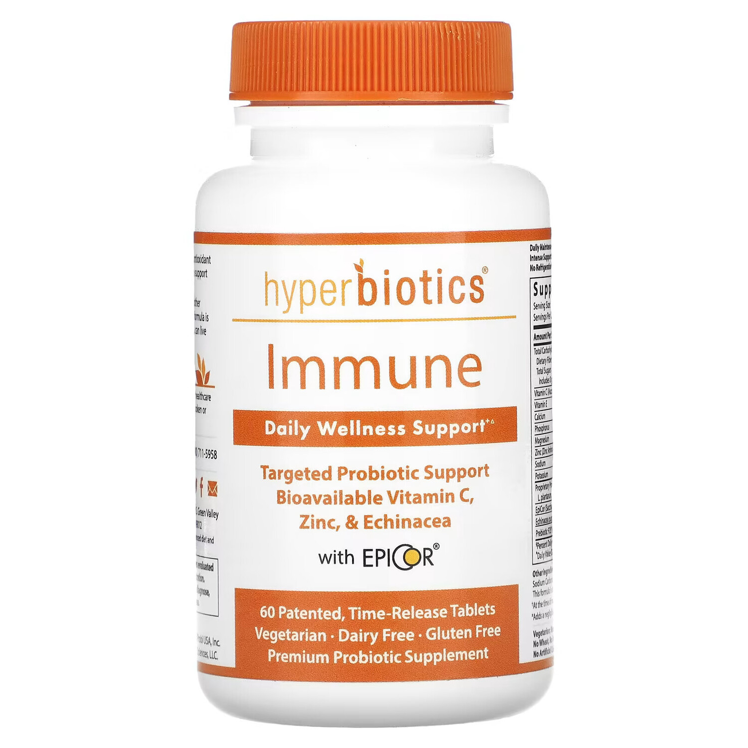 

Hyperbiotics, Immune, ежедневная поддержка хорошего самочувствия, 60 таблеток постепенного высвобождения