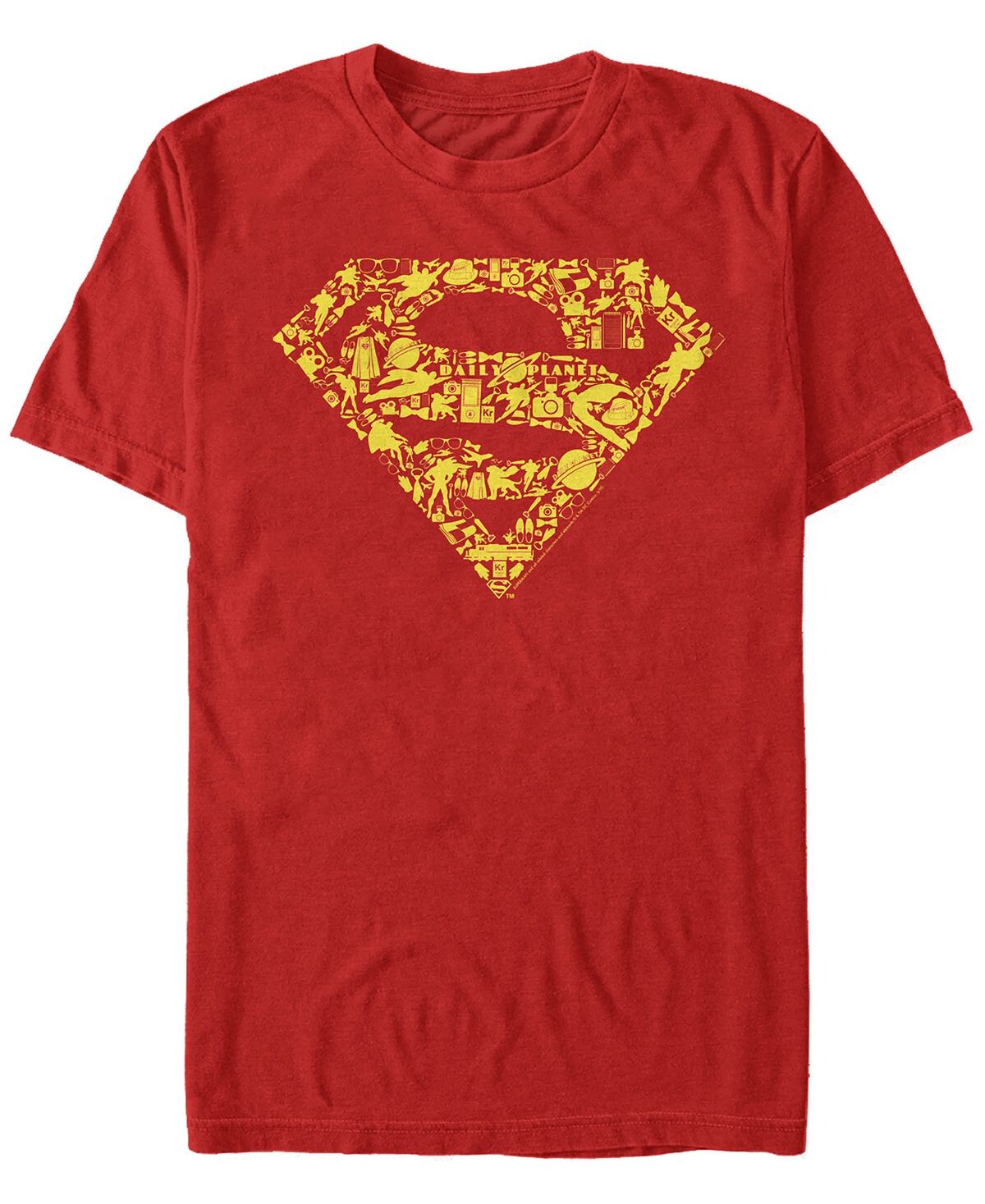 

Мужская футболка с коротким рукавом с логотипом dc superman icon filled Fifth Sun, красный
