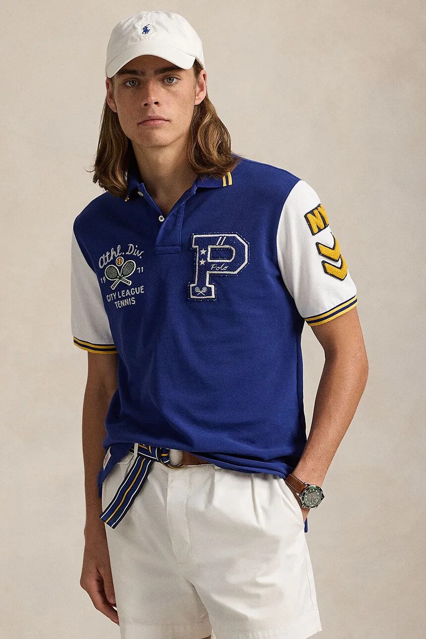 

Хлопковое поло Polo Ralph Lauren, темно-синий