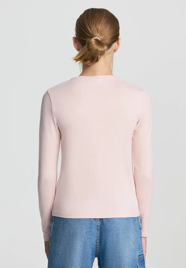 Комплект из 3 топов с длинным рукавом, однотонный, Terranova, pink/white/black, белый/черный/розовый — фото 3