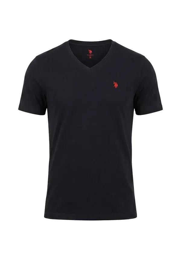 Футболка с V-образным вырезом Usriider 2 pack Basic T-shirt U.S. Polo Assn., grau-schwarz, черный/серый — фото 4