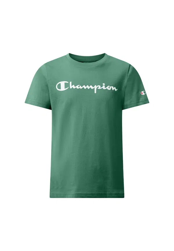 Футболка с коротким рукавом и принтом от Script Shop Champion, темно-зеленый — фото 4