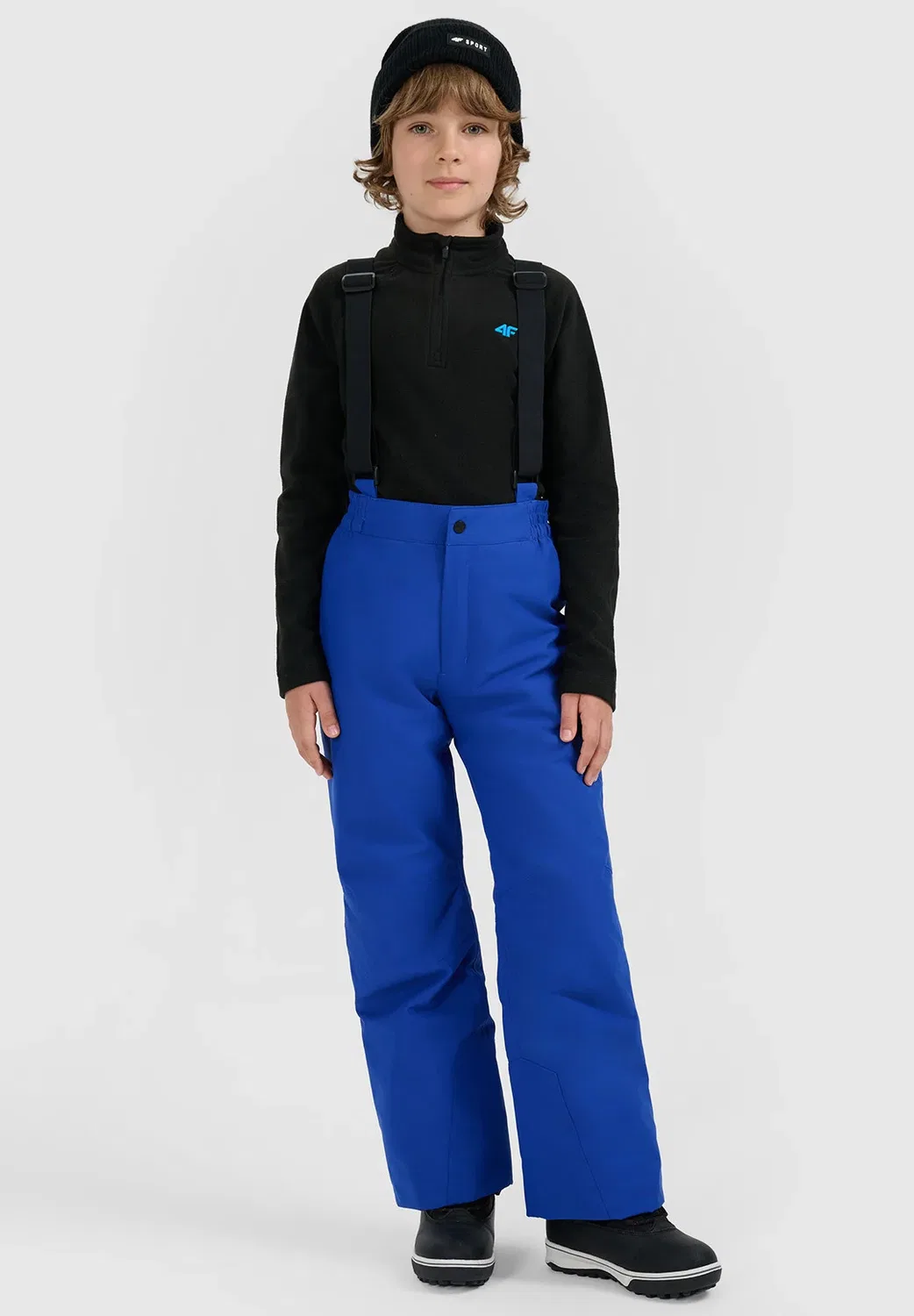 Bluza termiczna Polarowa (góra) chłopięca - флисовый джемпер 4F, Deep Black