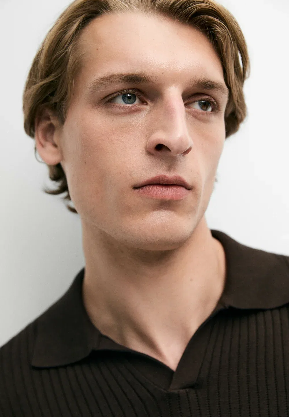 Рубашка поло Massimo Dutti, Dark Brown — фото 4