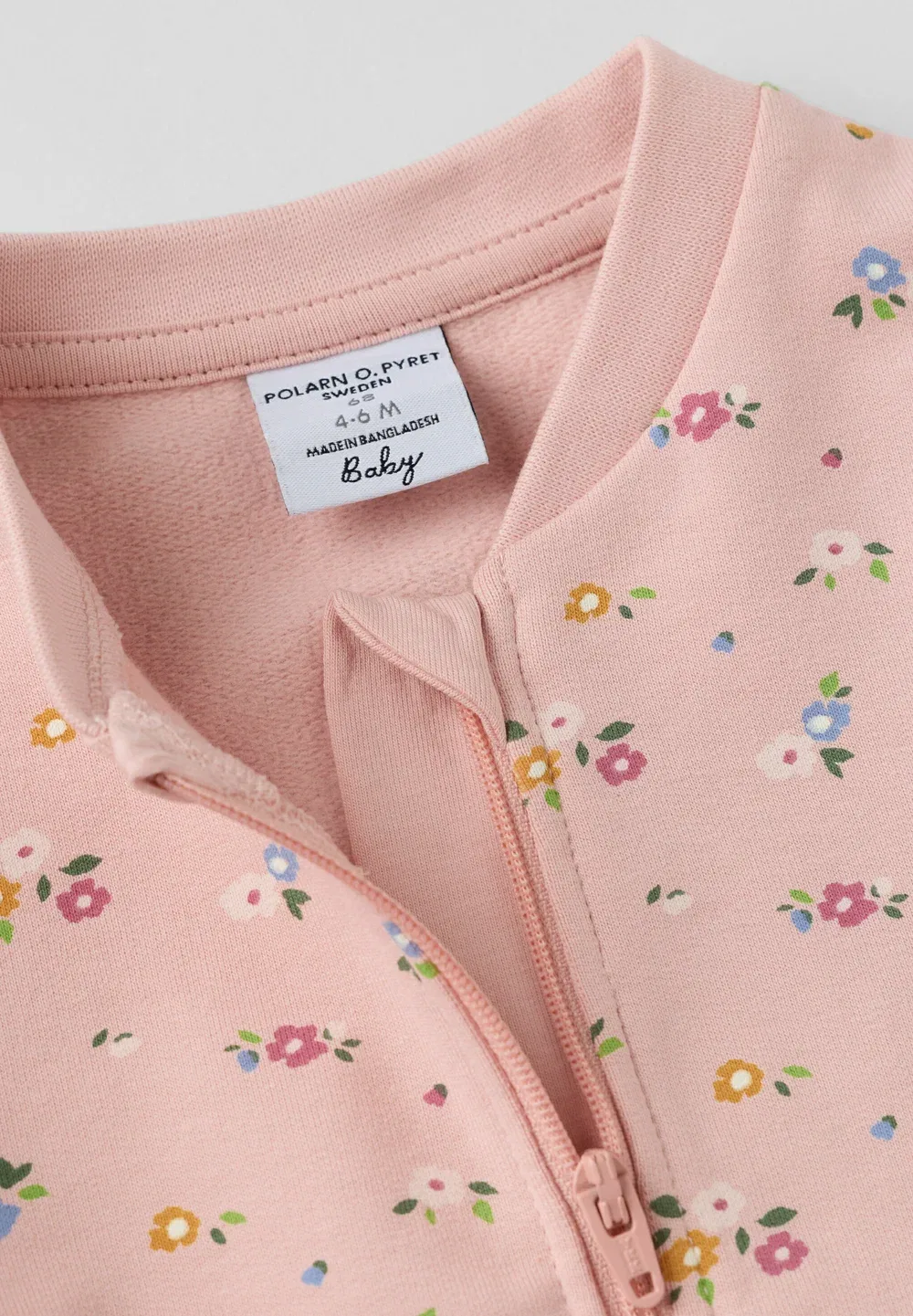Очаровательная толстовка на молнии с оборками - толстовка на молнии Polarn O. Pyret, Silver Pink — фото 2