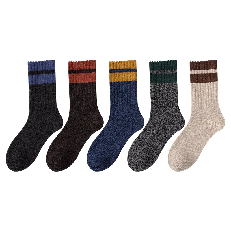 Детские носки до середины икры, комплект из 5 пар, 5 Pack (Group E: Dark Gray+Black+Dark Brown+Blue+Ecru), MIIOW