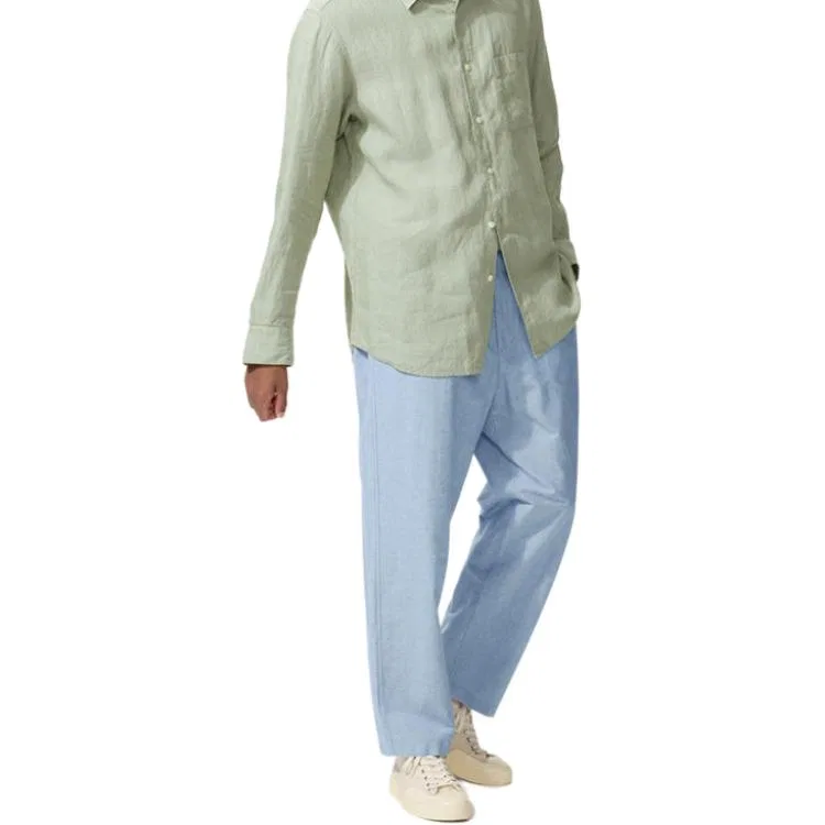 Мужские повседневные брюки 61 Aqua Blue UNIQLO, Aqua Blue — фото 4