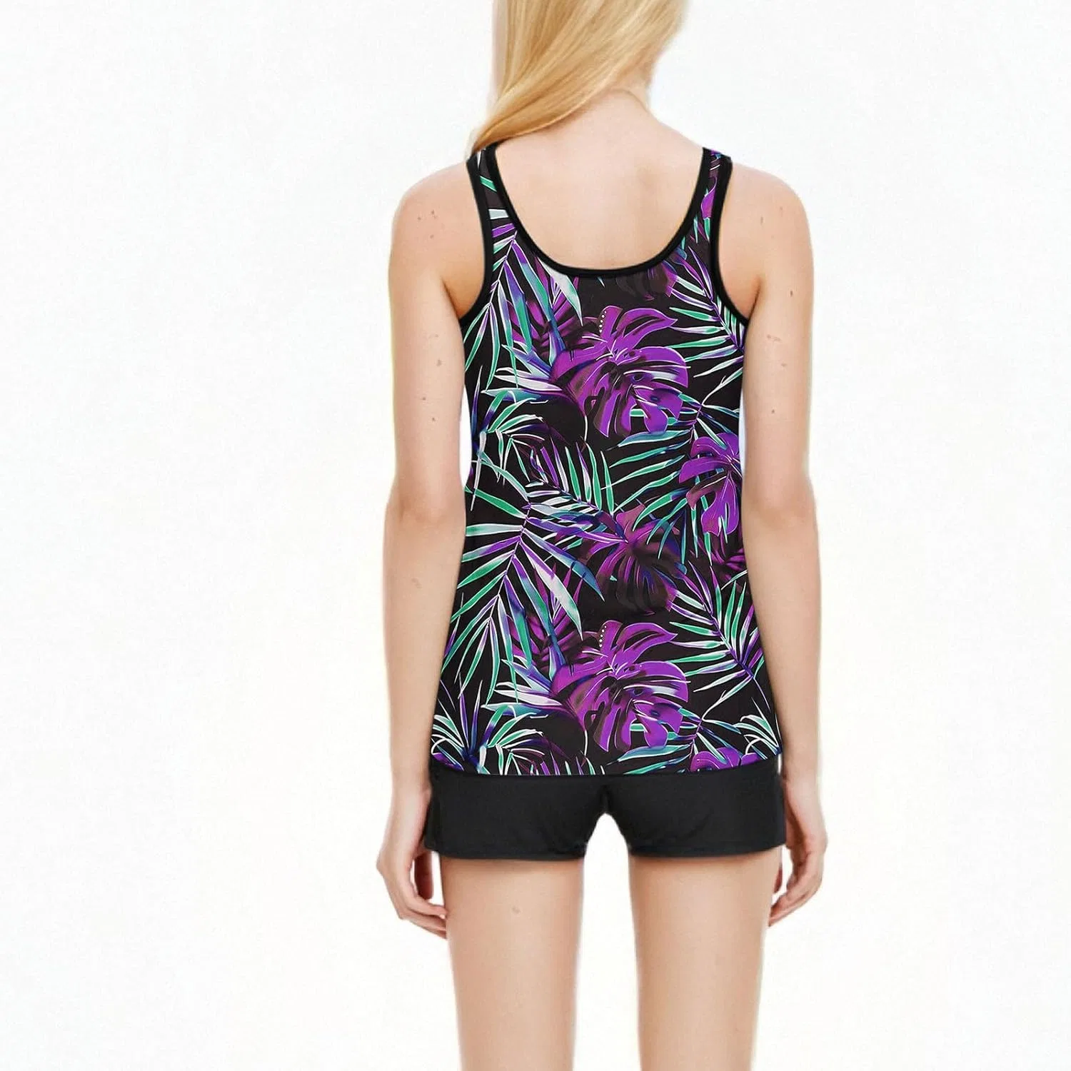 Женский танкини-комплект с контролем живота Tropical Hawaii Beachwear, Purple — фото 3