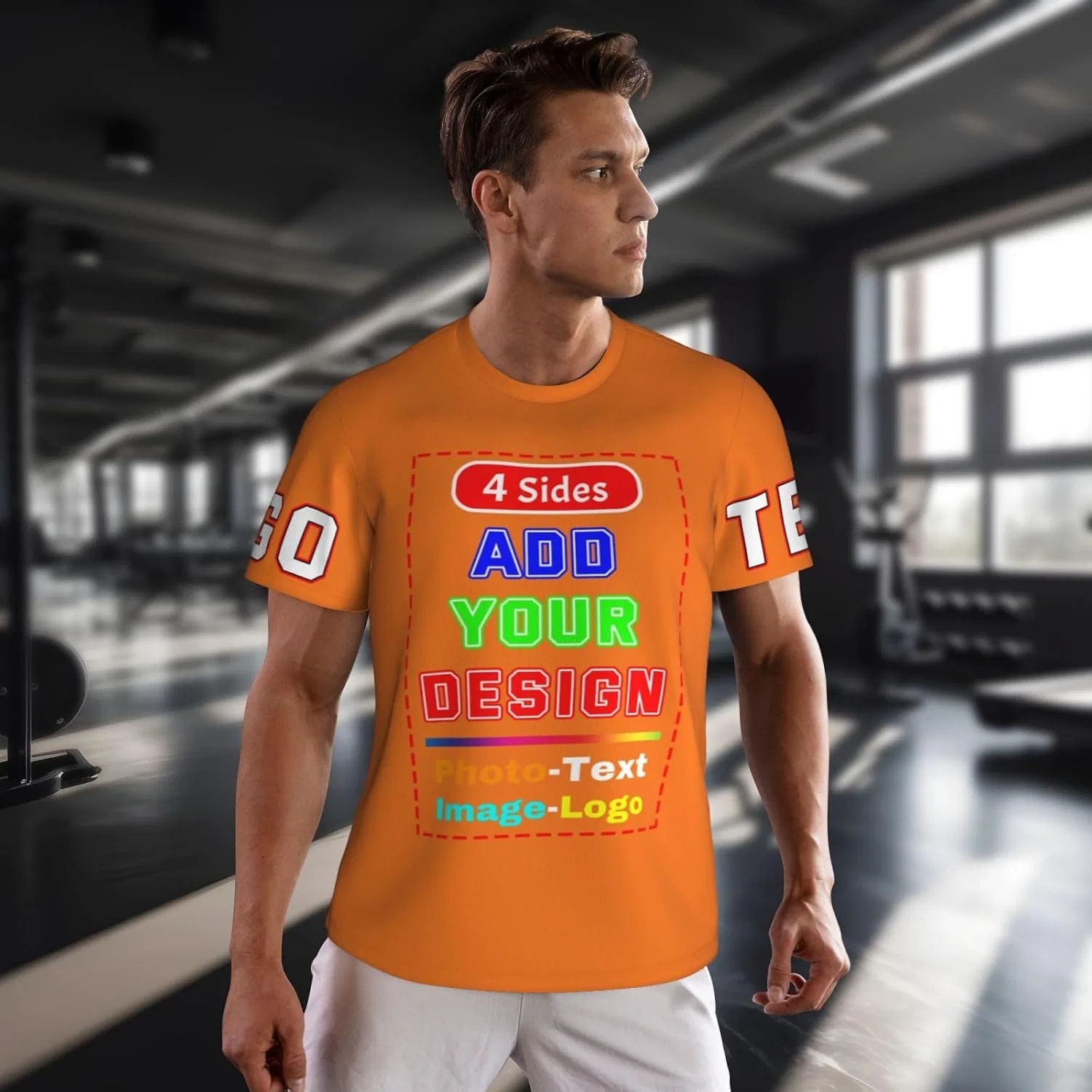 Женская футболка с кастомизацией Generic, Orange — фото 4