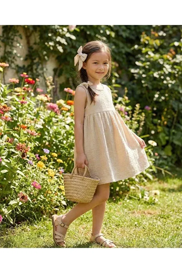 Детское платье для девочек без рукавов Rg Brand, Beige