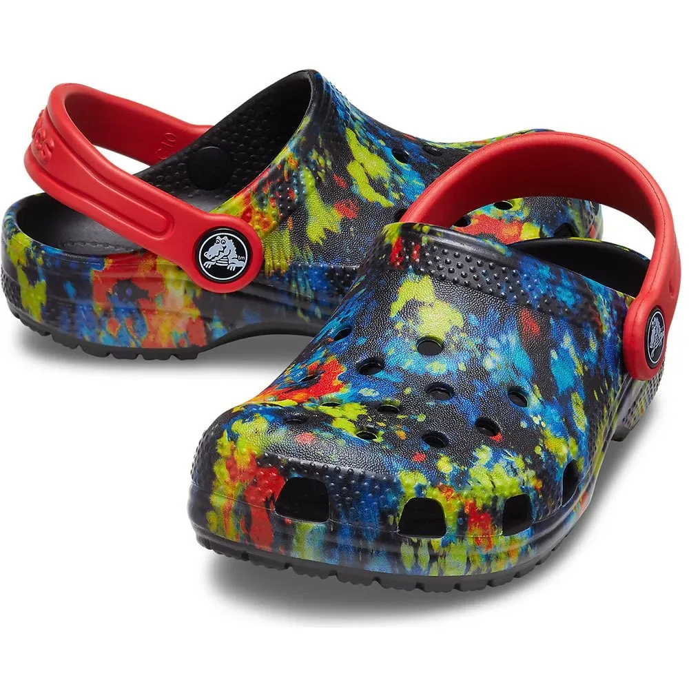 Сабо Classic Tie Dye Graphic Crocs, синий — фото 4