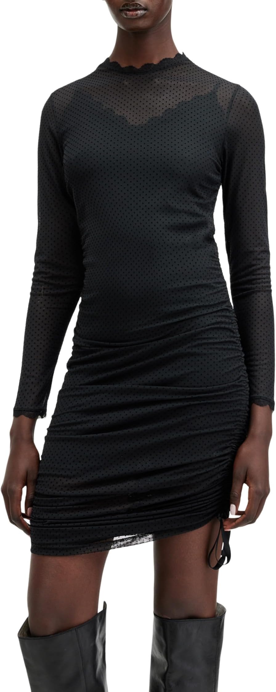 

Платье AllSaints Adara Lace Dress, черный
