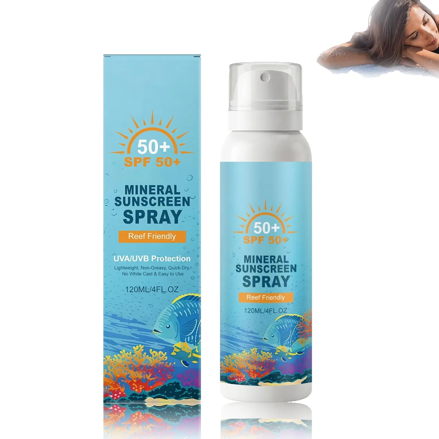 Минеральное солнцезащитное спрей SPF 50, 120 мл Generisch