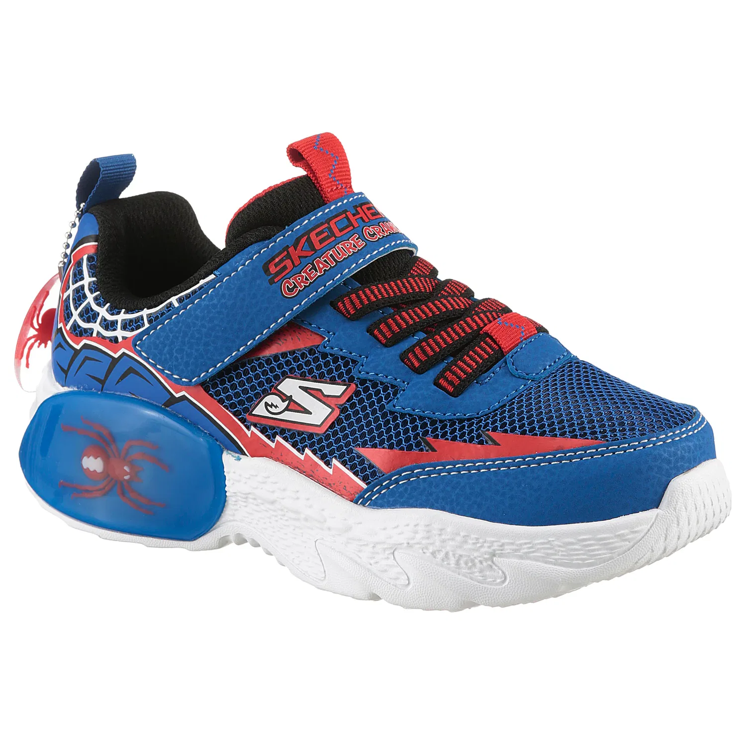 Детские кроссовки с мотивом Creature-Crawlers Skechers, Blue-Red Spider