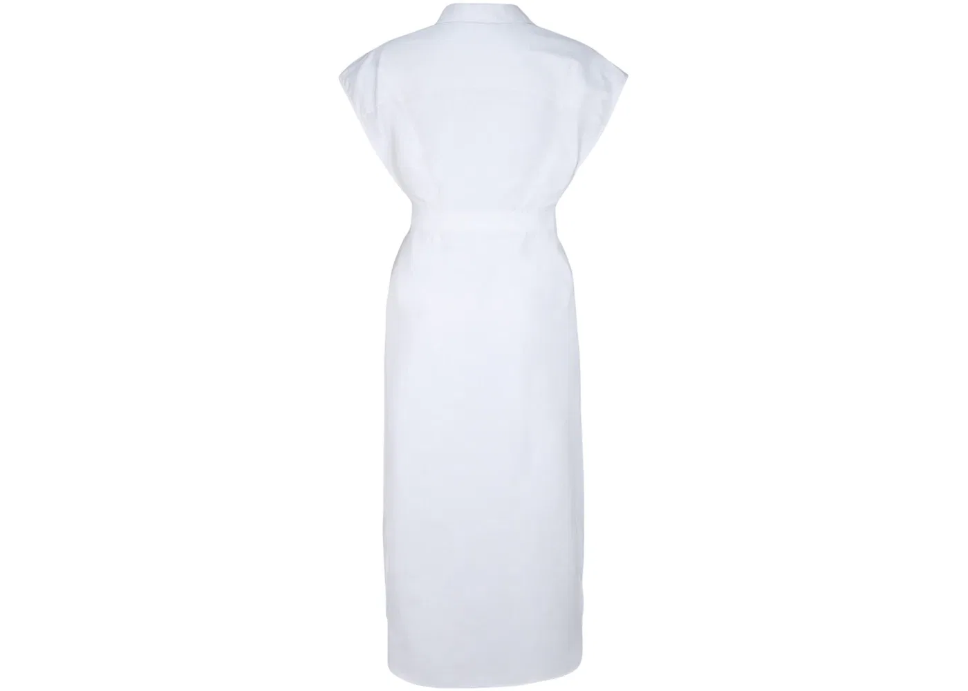 Женское платье-рубашка из хлопка Alexander McQueen, Optical White — фото 2