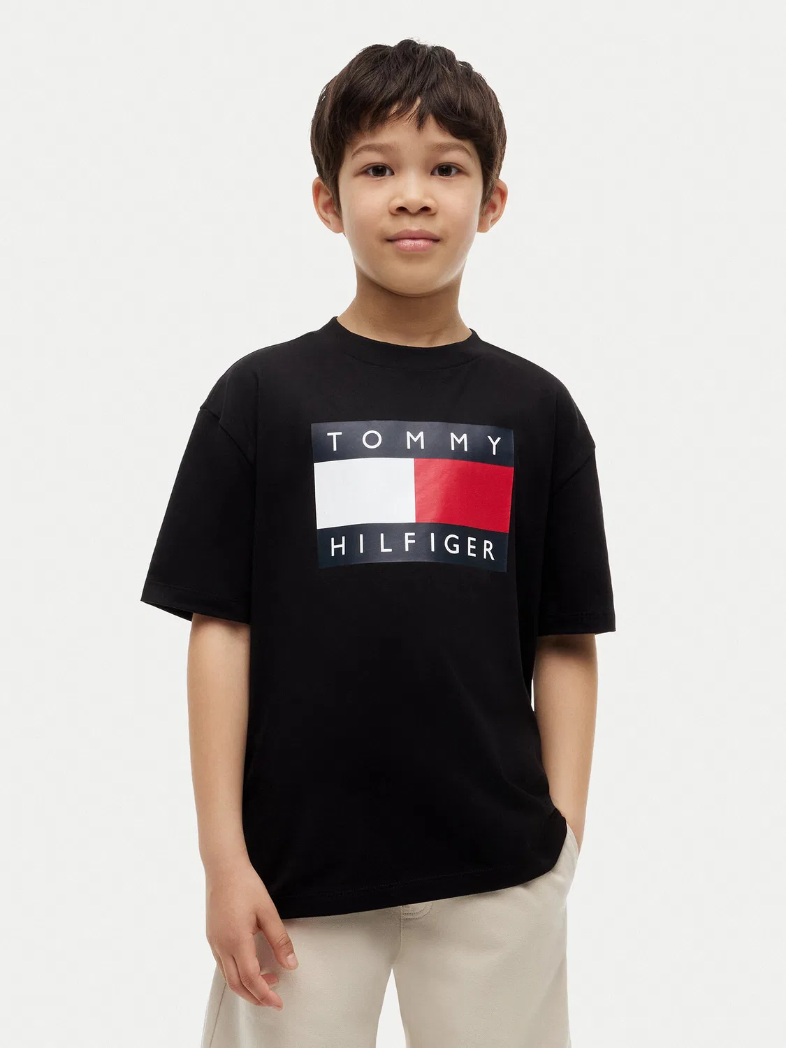Футболка стандартного кроя для мальчика Heritage Tommy Hilfiger, черный