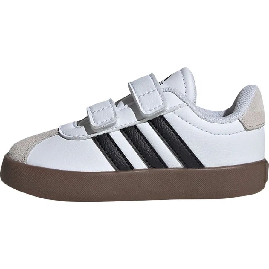 Спортивные кроссовки с липучками Sportswear ID9157 VL Court 3.0 Shoes Kids adidas, Бело-черный — фото 3