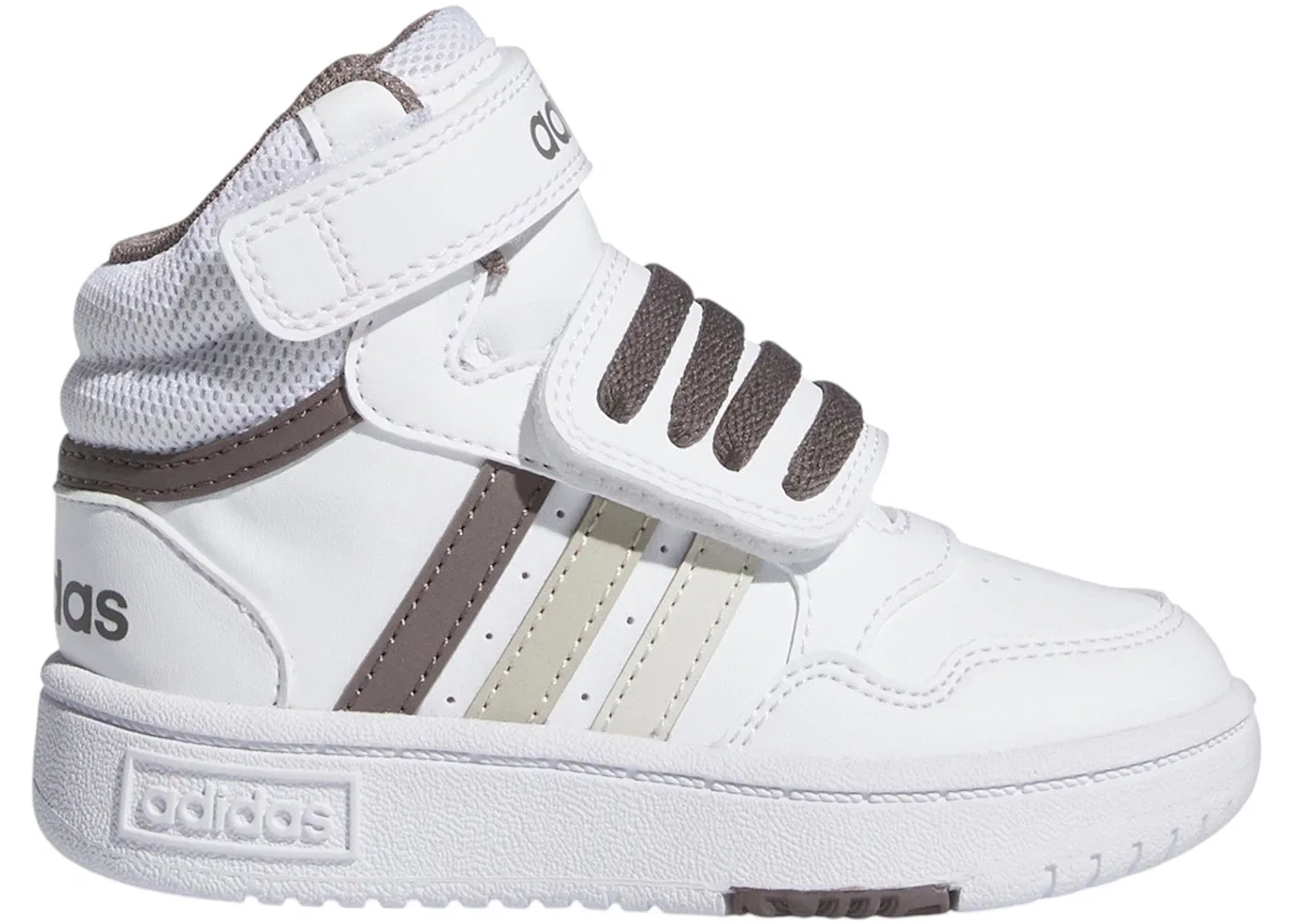Детские кроссовки Adidas Hoops Mid, цвет Cloud White/Orbit Grey/Putty Grey