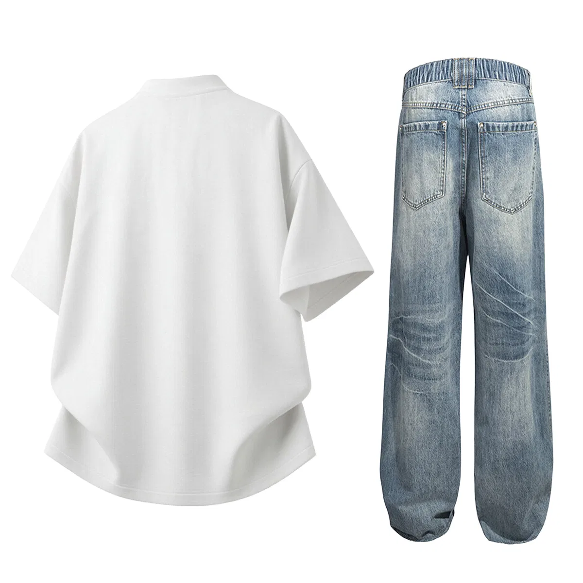 Детский спортивный комплект с коротким рукавом Casual Sportswear GWAF, White/Blue — фото 3