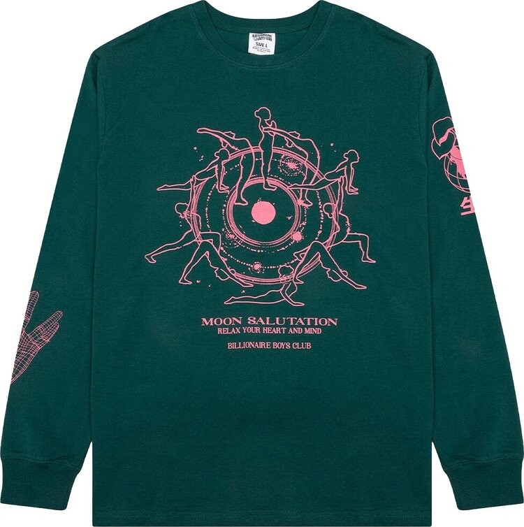 

Лонгслив Billionaire Boys Club Moon Salutations Long-Sleeve Tee 'Botanical Garden', зеленый