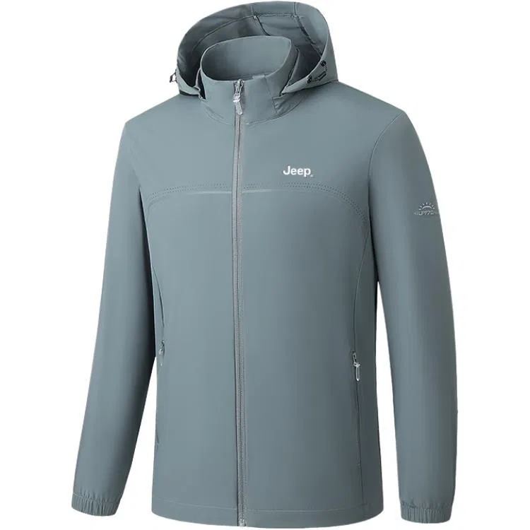 Детская ветровка с капюшоном и отстегивающимися рукавами Jeep Leisure Collection, Gull Gray