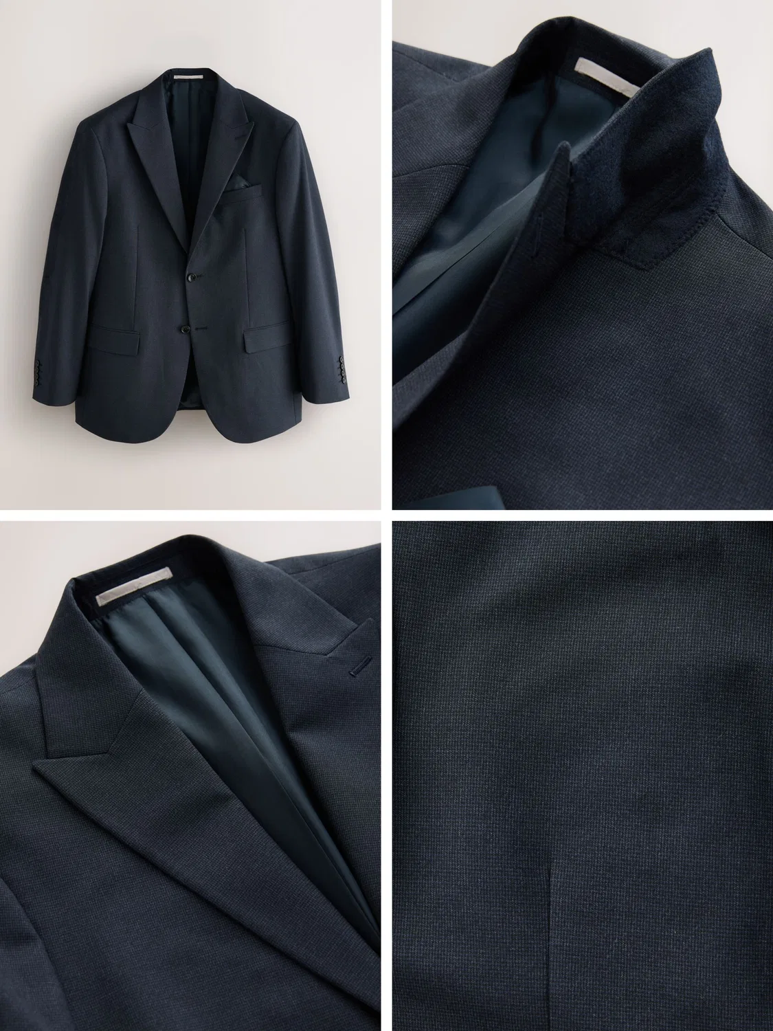 Пиджак Regular Fit Motionflex Puppytooth Texture Next, Navy Blue — фото 4